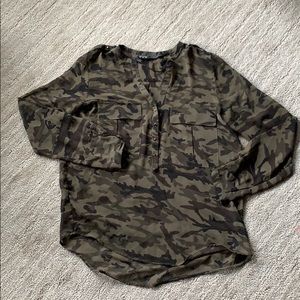 Zara Basic Top in camo